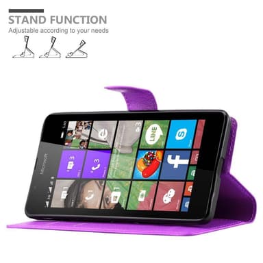 Nokia Lumia 540 Plånboksfodral Skal (Lila)