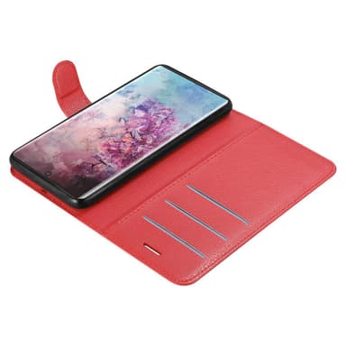 Samsung Galaxy NOTE 10 PLUS Plånboksfodral Skal (Röd)