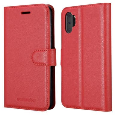 Samsung Galaxy NOTE 10 PLUS Plånboksfodral Skal (Röd)