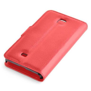 LG OPTIMUS F5 / LUCID 2 Plånboksfodral Skal (Röd)