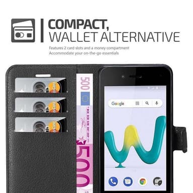WIKO SUNNY 3 MINI Plånboksfodral Skal (Svart)