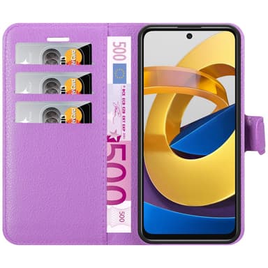 Xiaomi POCO M4 PRO 5G Plånboksfodral Skal (Lila)
