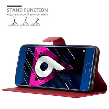 Honor 9 Plånboksfodral Skal (Röd)