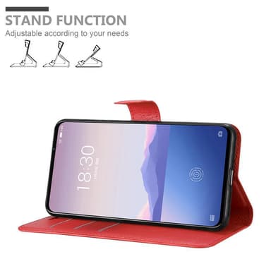 MEIZU 16Xs Plånboksfodral Skal (Röd)