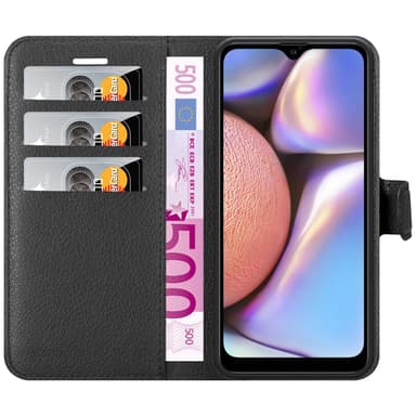 Samsung Galaxy A10s / M01s Plånboksfodral Skal (Svart)