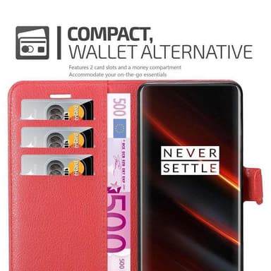 OnePlus 7T PRO Plånboksfodral Skal (Röd)