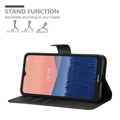 Nokia C21 Plånboksfodral Skal (Svart)