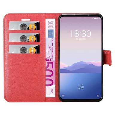 MEIZU 16Xs Plånboksfodral Skal (Röd)