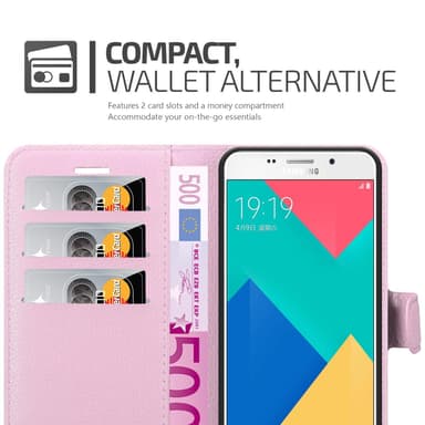 Samsung Galaxy A9 2016 Plånboksfodral Skal (Rosa)