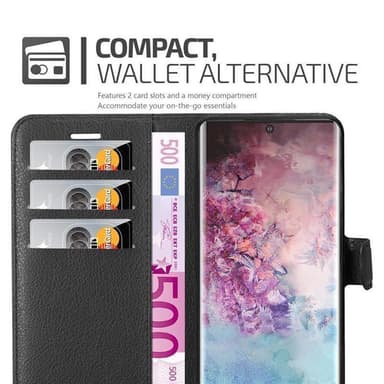 Samsung Galaxy NOTE 10 PLUS Plånboksfodral Skal (Svart)