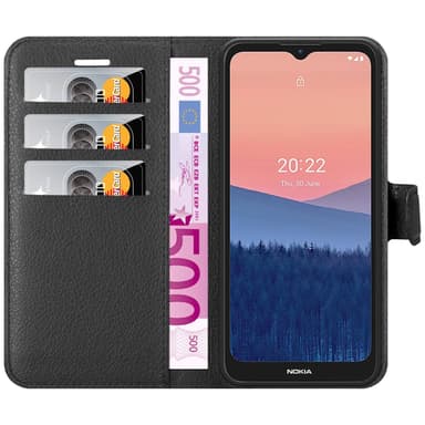 Nokia C21 Plånboksfodral Skal (Svart)