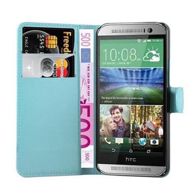 HTC ONE M8 MINI Plånboksfodral Skal (Blå)