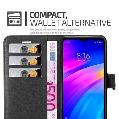 Xiaomi RedMi 7 Plånboksfodral Skal (Svart)