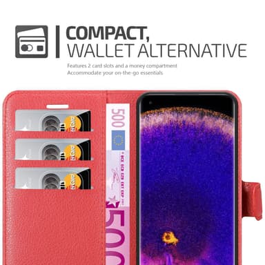 Oppo FIND X5 PRO Plånboksfodral Skal (Röd)