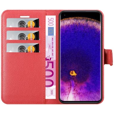 Oppo FIND X5 PRO Plånboksfodral Skal (Röd)