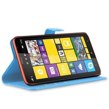 Nokia Lumia 1320 Plånboksfodral Skal (Blå)