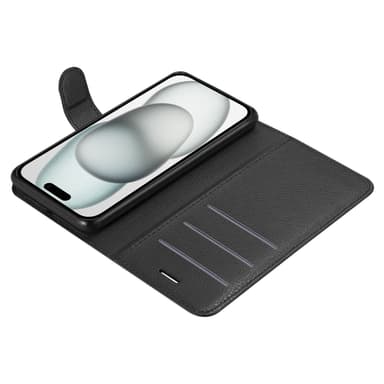 iPhone 15 Plånboksfodral Skal (Svart)