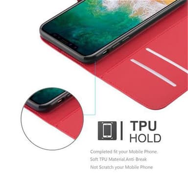 iPhone X / XS Plånboksfodral Skal (Röd)