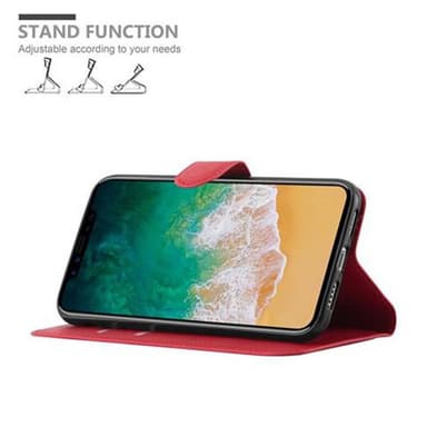 iPhone X / XS Plånboksfodral Skal (Röd)