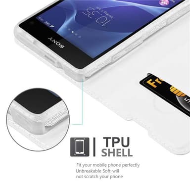 Sony Xperia Z1 COMPACT Fodral Skal Case (Silver)