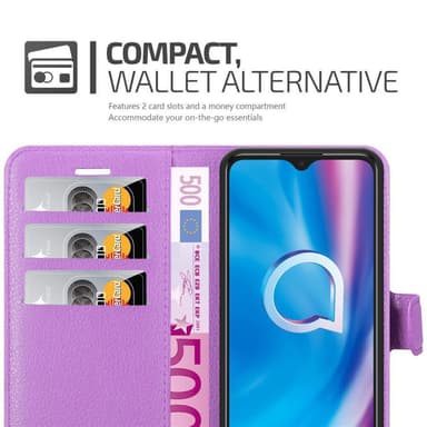 Alcatel 1S 2020 Plånboksfodral Skal (Lila)