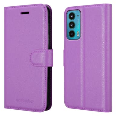 Motorola EDGE 20 Plånboksfodral Skal (Lila)