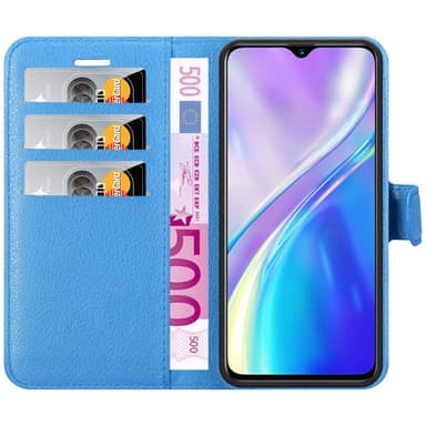 Realme X2 / XT / Oppo K5 Plånboksfodral Skal (Blå)