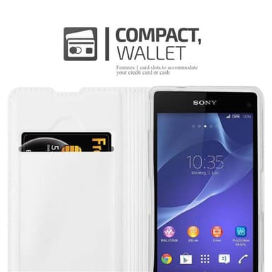 Sony Xperia Z1 COMPACT Fodral Skal Case (Silver)