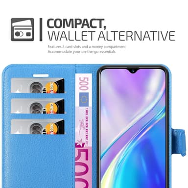 Realme X2 / XT / Oppo K5 Plånboksfodral Skal (Blå)