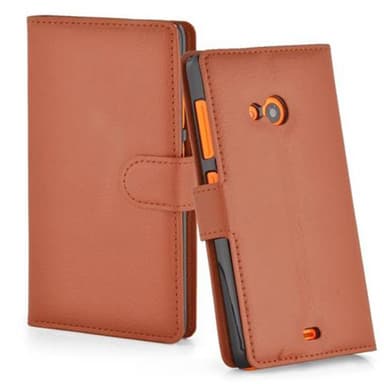 Nokia Lumia 535 Plånboksfodral Skal (Brun)