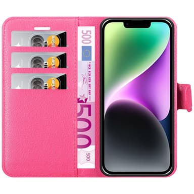 iPhone 14 Plånboksfodral Skal (Rosa)