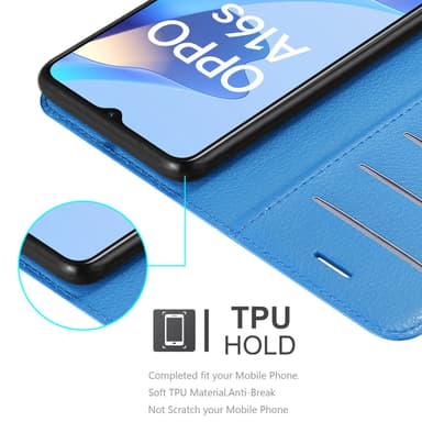 Oppo A16s / A54s Plånboksfodral Skal (Blå)