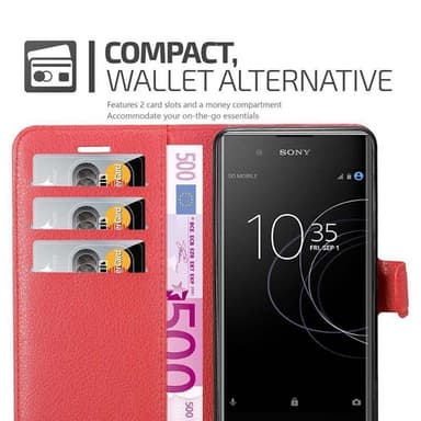 Sony Xperia XA1 PLUS Plånboksfodral Skal (Röd)