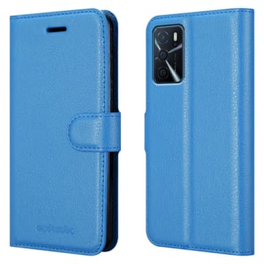Oppo A16s / A54s Plånboksfodral Skal (Blå)
