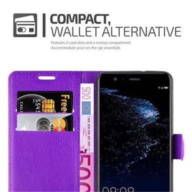 Huawei P10 LITE Plånboksfodral Skal (Lila)