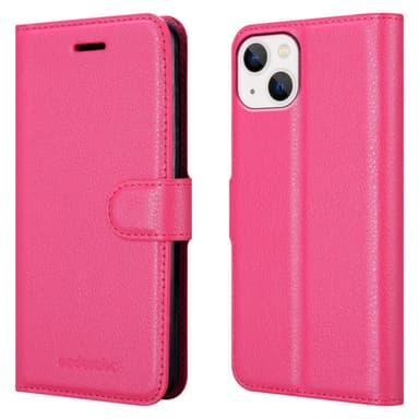 iPhone 14 Plånboksfodral Skal (Rosa)