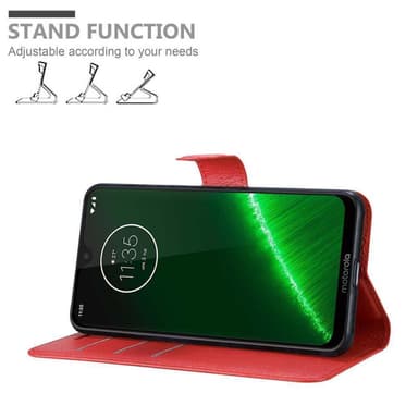 Motorola MOTO G7 / G7 PLUS Plånboksfodral Skal (Röd)