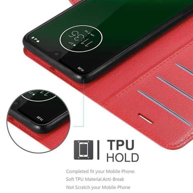 Motorola MOTO G7 / G7 PLUS Plånboksfodral Skal (Röd)