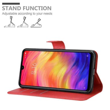 Xiaomi RedMi NOTE 7 Plånboksfodral Skal (Röd)