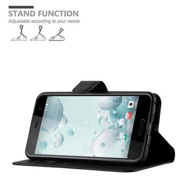 HTC U PLAY Plånboksfodral Skal (Svart)