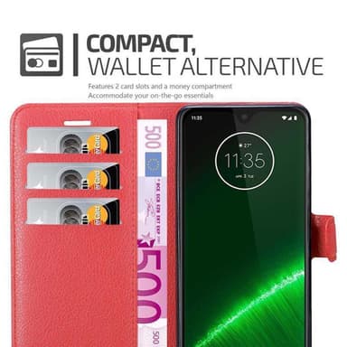 Motorola MOTO G7 / G7 PLUS Plånboksfodral Skal (Röd)