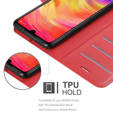 Xiaomi RedMi NOTE 7 Plånboksfodral Skal (Röd)