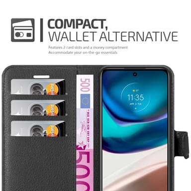 Motorola MOTO G42 Plånboksfodral Skal (Svart)