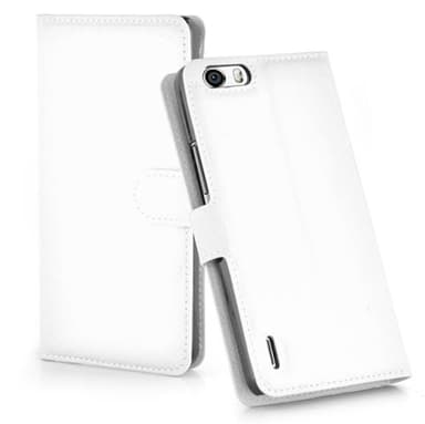 Honor 6 PLUS Plånboksfodral Skal (Vit)
