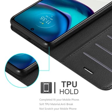 Motorola MOTO G42 Plånboksfodral Skal (Svart)