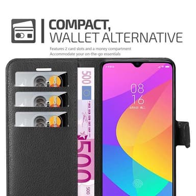 Xiaomi Mi CC9 Plånboksfodral Skal (Svart)