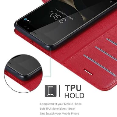 ZTE Nubia N1 LITE Plånboksfodral Skal (Röd)