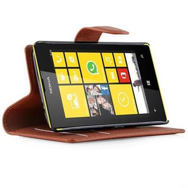 Nokia Lumia 520 / 521 Plånboksfodral Skal (Brun)