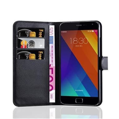MEIZU MX5 Plånboksfodral Skal (Svart)