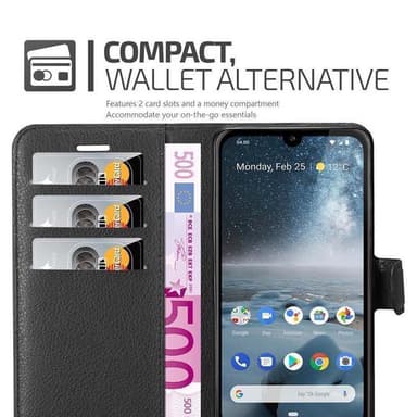 Nokia 4.2 Plånboksfodral Skal (Svart)
